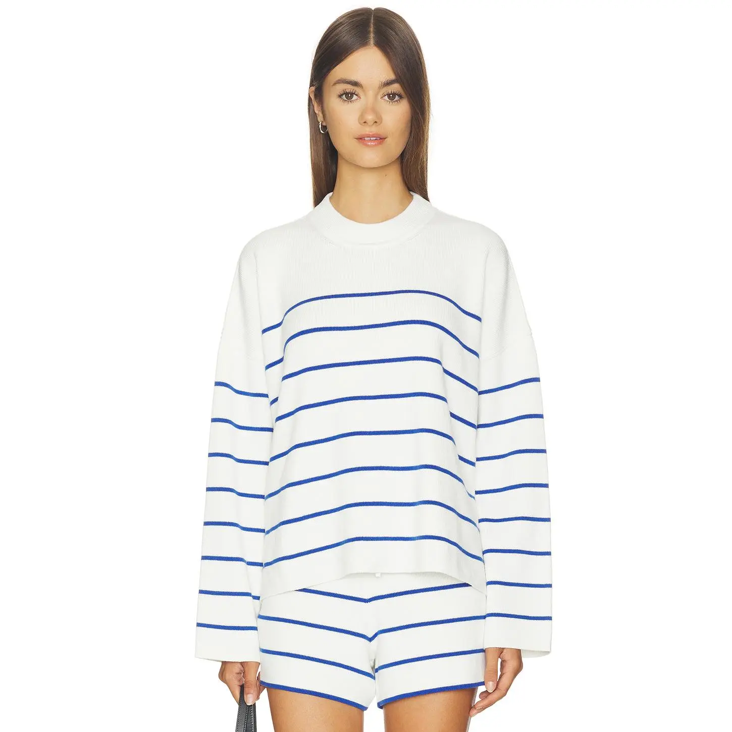 La Ligne Leo Sweater in Cream & Cobalt