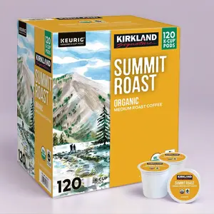 Kirkland Signature Coffee Organic Summit Roast K-Cup Pod, 120-count