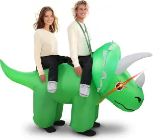Couples Halloween Costumes for Adults 2026: Blow Up Costumes 2 People Funny Dinosaurs Costumes for Men Women Cosplay