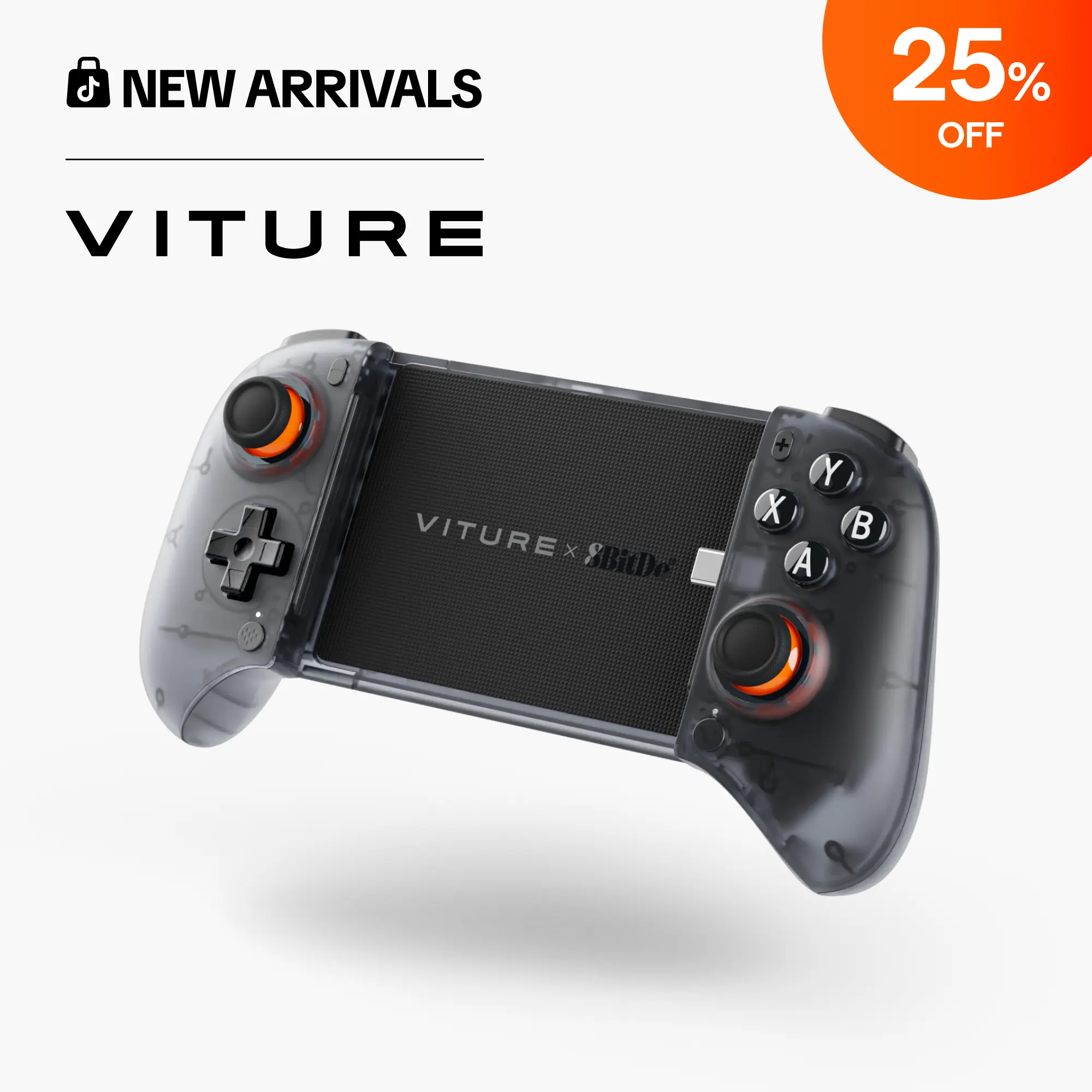 VITURE x 8BitDo Ultimate Mobile Gaming Controller – World’s First for XR Glasses | USB-C Connection for Minimum Latency, Hall Effect Sticks, Charge While Playing, Pro Performance for Android,back to school,back to school haul