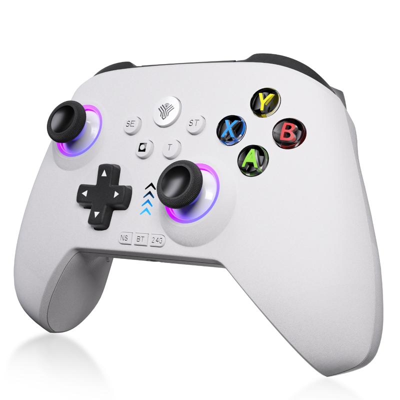 YUYIU Dawn Breaker No Stick Drift Wireless Pro Controller(Not ForXBox)  For PC Switch Steam with Hall Effect Sticks Linear Triggers Dual Vibration 6 Axis Gyro RGB Macro Buttons