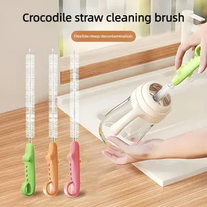 2 Pack Bottle Straw Brush Water Bottle Tube Cleaner Cup Brush Baby Bottle Cleaning Tool Lotus Hole Cleaner