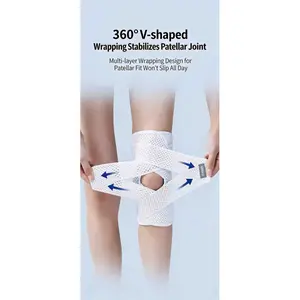 Japanese men's meniscus sports knee brace for skipping rope, running, hiking, summer, breathable, lightweight, non-slip patella strap, professional protective gear
