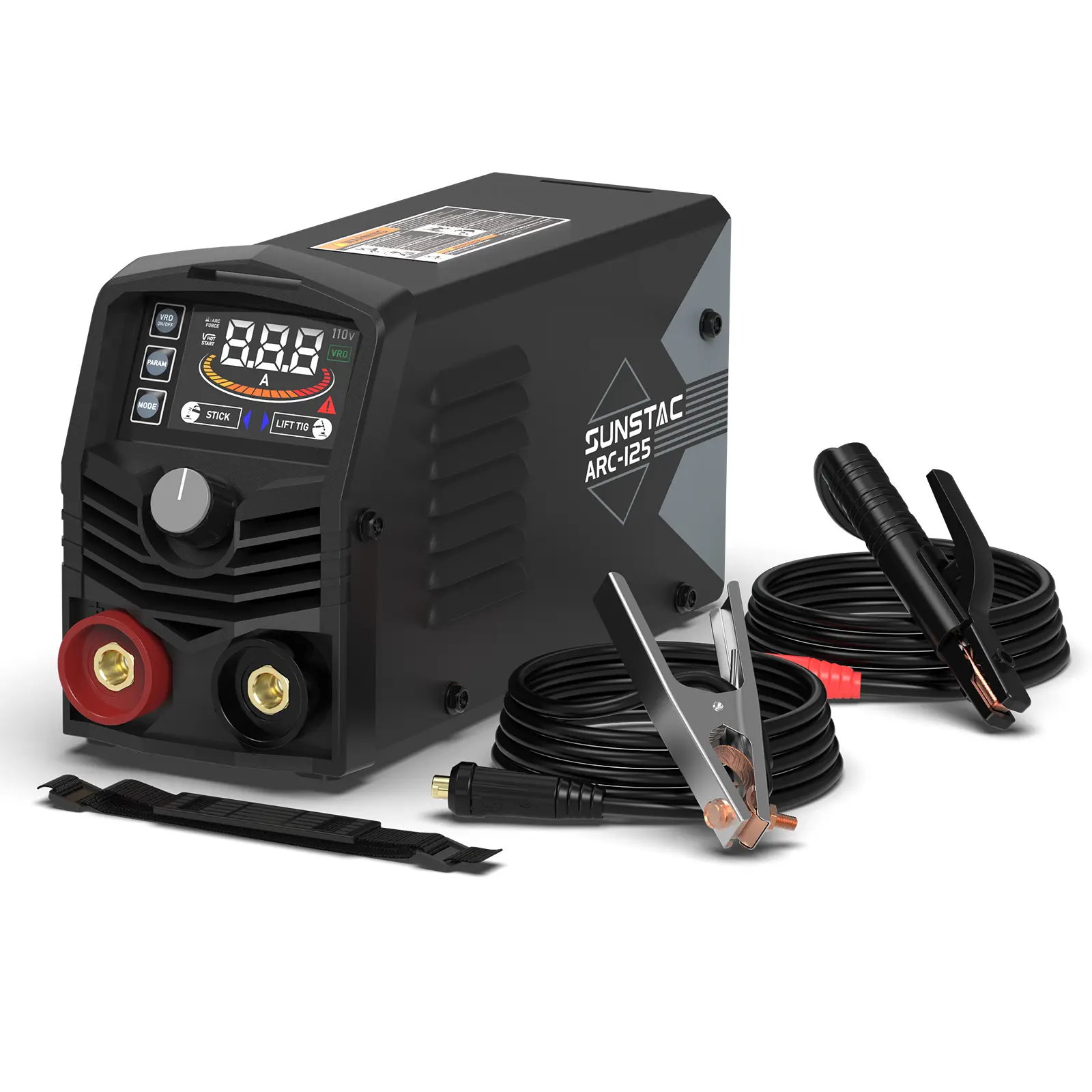 Sunstac ARC-125 110V 125A Stick Welder Machine, Portable Mini ARC MMA Welder with Hot Start & Arc Force, Lift TIG Capable for Home DIY, Digital Display Inverter Welding Machine