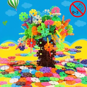 110pcs Colorful Plastic Building Blocks Set, Safe PP Material, DIY Assembly Toy Crafts, Includes Instructions, Perfect for Gifts and Parties