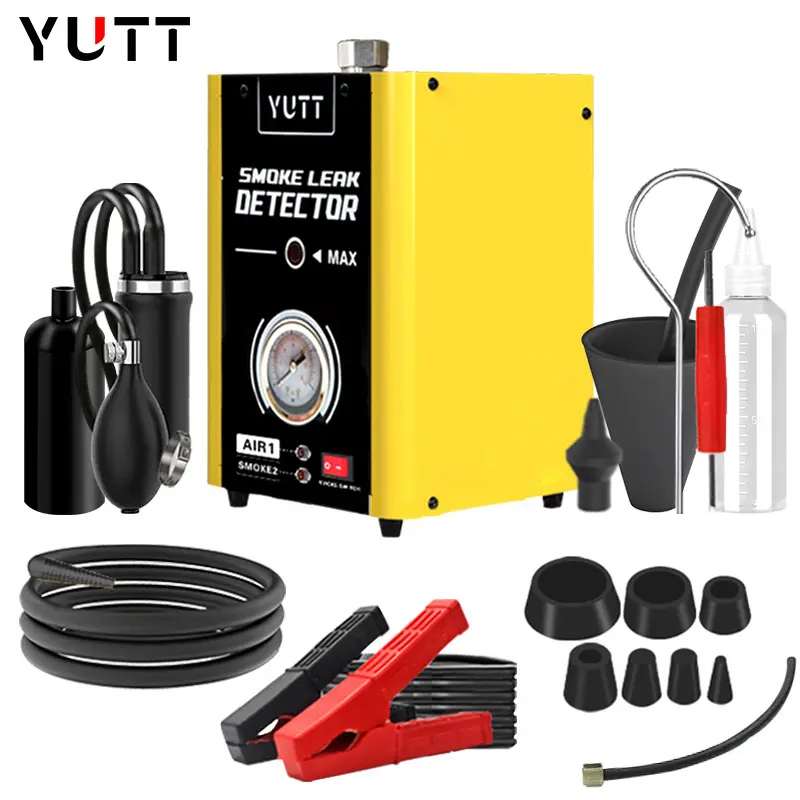 YUTT Automotive Smoke Machine Leak Tester. Suitable for all vacuum systems. Professional vehicle leak diagnostic tool kit for leak testing of vacuum, fuel, EVAP and other automotive systems