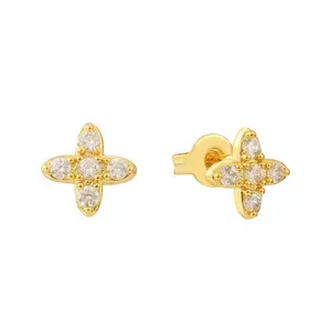 EVRY JEWELS Gold or Silver Plated Women's Hypoallergenic Stella Earrings