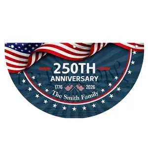 Personalized Patriotic Bunting Flag with Custom Family Name – 250th Anniversary USA Patriotic Bunting Banner 1776–2026 – 4th of July Americana Porch Decor, Outdoor American Flag Bunting tiktokshopspringglowup