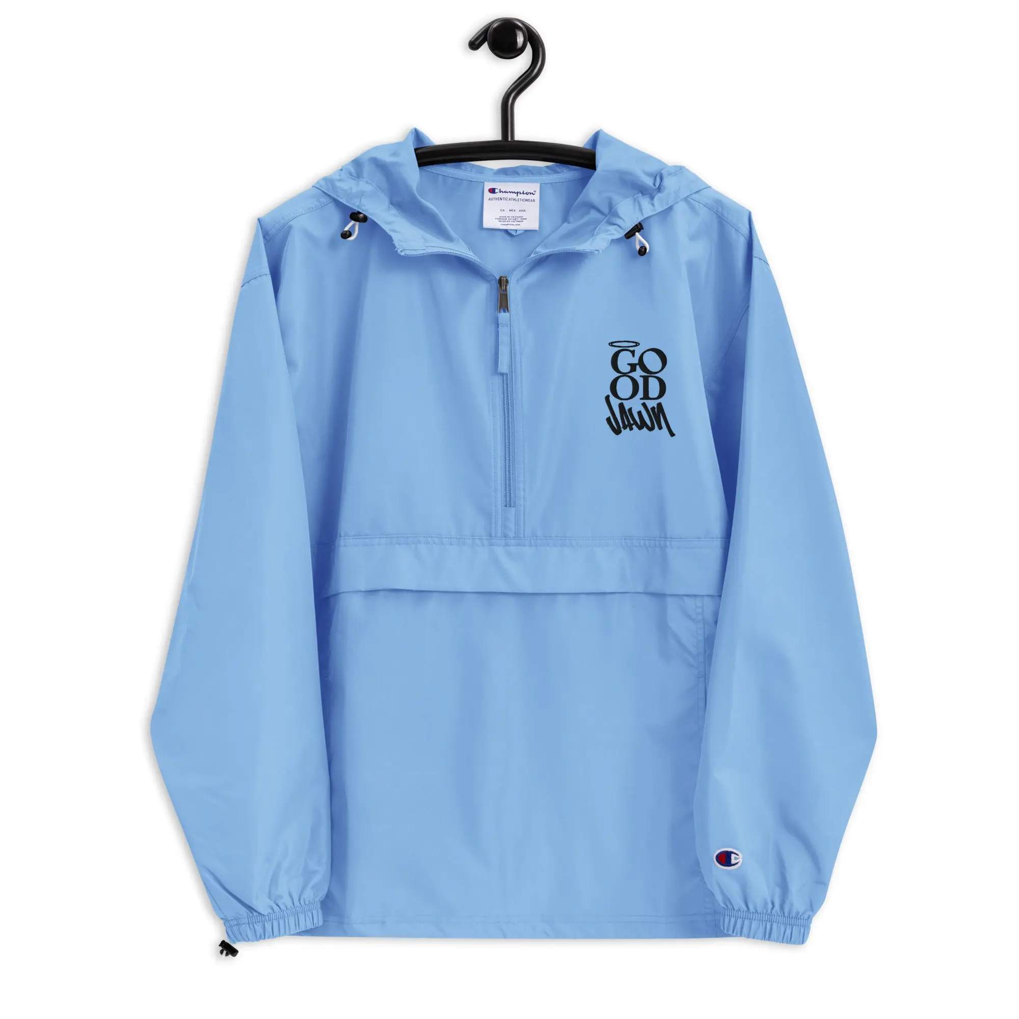 "Good Jawn" Black Logo Windbreaker