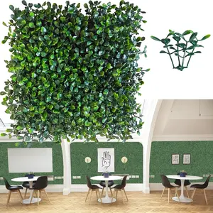 12 PCS Grass Wall,10"x10" Grass Wall Panels,Artificial Boxwood Panels,Greenery Wall Faux Hedge Grass Panels,Grass Wall Backdrop Panels for Outdoor Indoor Garden Yard Fence