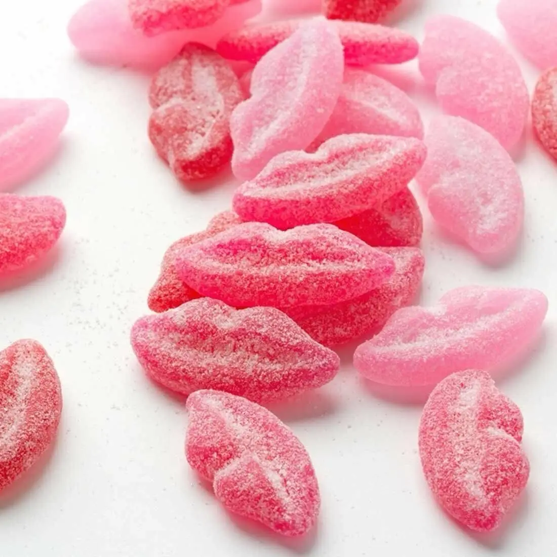 Sour Pucker Up Gummy Lips - 1 Lb. Bag Allergy-Friendly (No major 8 allergens: No Peanuts, No Tree Nuts, No Dairy, No Egg, No Gluten, No Trans Fat, No