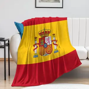The Flag of Spain Throw Blanket Spain Fuzzy Blanket Country Flag Blankets Country City Souvenir Super Comfort Warmth Flannel Blanket for Couch Bed Chair Office Sofa Gift for Men Women