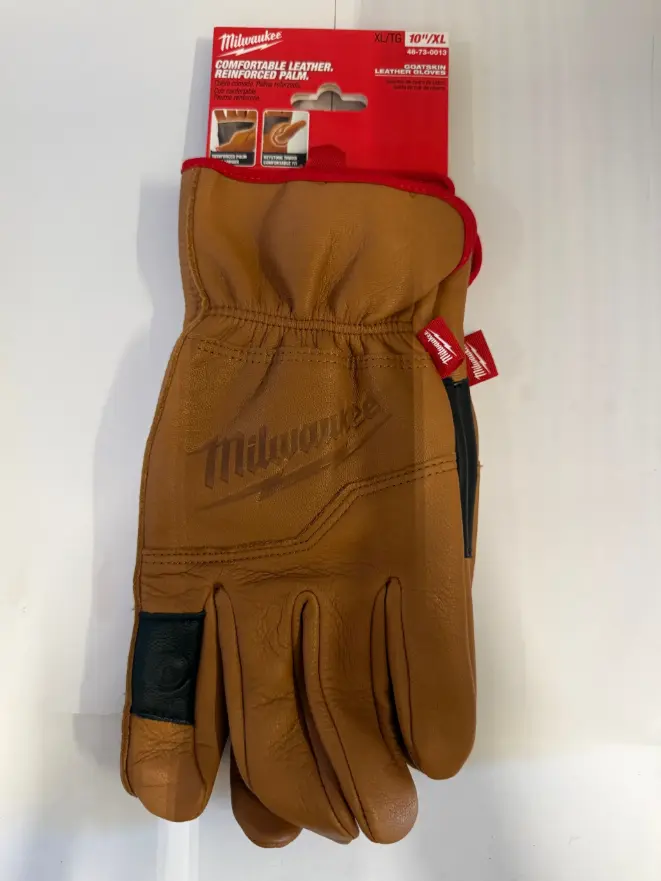 48-73-0013 - Goatskin Leather Gloves XL - Milwaukee MSRP $26.22 give Chuck