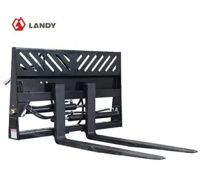 Landy Attachments 4410lb Load Capacity Skid Steer Hydraulic Positioning Pallet Forks
