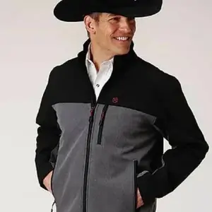 Roper Men's Black & gray Hi Tech Fleece Soft Shell Jacket