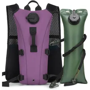 Running Hydration Vest Pack Tactical 3L Water Bladder Backpack Bag for Cycling Marathon Hiking Daypack Men & Women