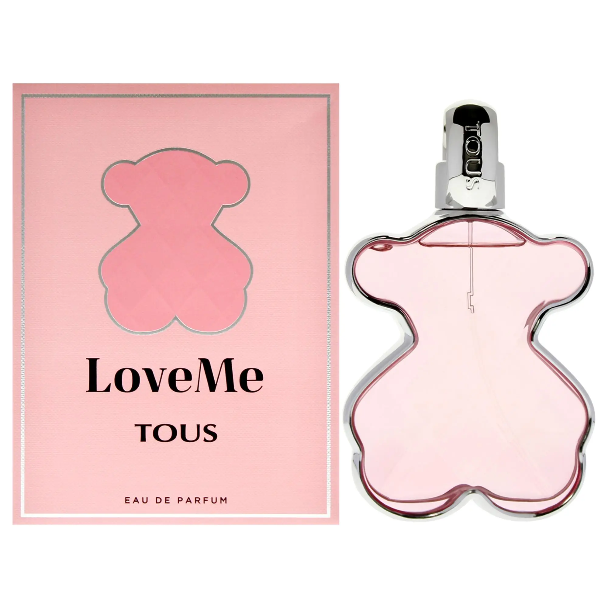 Tous Love Me Eau de Parfum (EDP) Spray, 3oz Women's Fragrance with Bear-Shaped Bottle, Cohesive Presentation Box & Distinctive Aroma