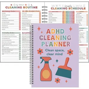 ADHD Cleaning Plan | Adult Home Cleaning Plan | Daily, Weekly, Monthly, Yearly Cleaning Checklists | Organizing, Tidying, Home | Cleaning and Organizing Planner for Women with ADHD | Planner Notebook