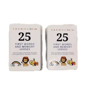 The Daniel Company Bible Cards for Children - 25 First Words and Memory Verses with Simplified Versions for Younger Children