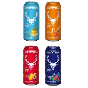 Bucked Up Protein Drink Variety Pack - 12 Pack - 16 Oz - Four Cans Each