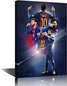 Lionel Messi Poster Soccer Star Poster Print Paper Unframe Wall Art Famous Argentine Football Player Lionel Messi Modern Artwork Prints for Living Room Bedroom Office Club Decor Stretched and Poster Print Paper Unframe Ready to Hang