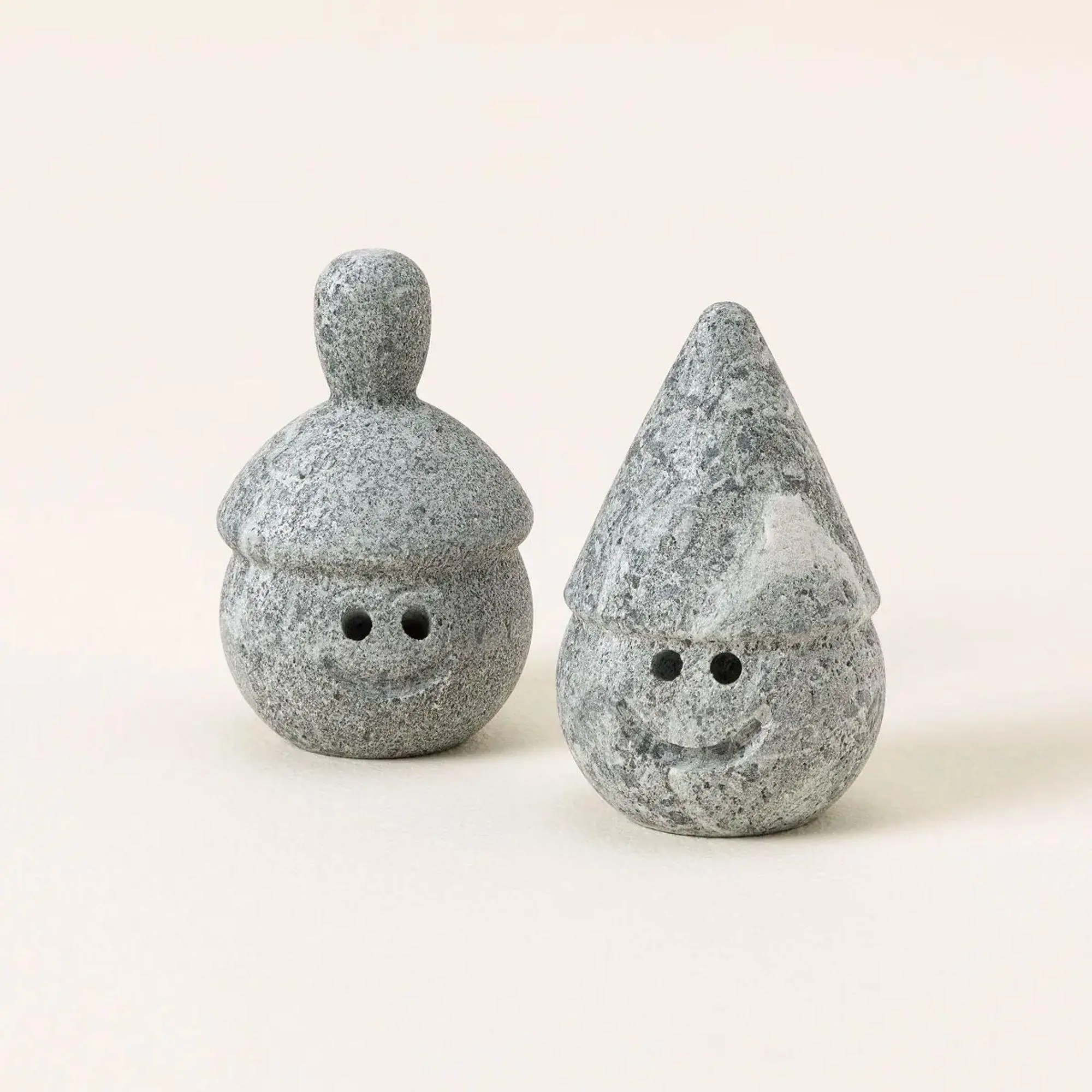 Hand Massaging Gnome Stones: Set of 2 Decorative Fidget Figurine Decorative Sculptures