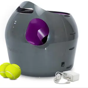 PetSafe Automatic Tennis Ball Launcher – Interactive Dog Thrower Adjustable Range Motion Sensor Indoor & Outdoor Toy A/C Power or Batteries Fetch Machine for Small to Large Dogs , Gray
