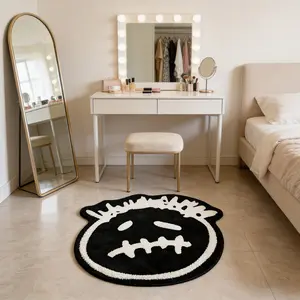 Creative Art Hip-Hop Design Carpet, Street Boy Pattern Rug, Bedroom Room Decor, Suitable for Home Living Room, Bedroom, Study, Abstract Carpet, Modern Indoor Rug, Abstract Rugs, Decorative Area Rug