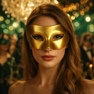 Thickened Costume Mask for Makeup Ball Holiday Birthday Party, Metal Half Face Jazz Mask for Men and Women, Unisex Festival Accessory