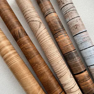 1 Roll 17.7x394 Inches Vintage Wood Grain Self-Adhesive Wallpaper, Textured Wall Paper, PVC Waterproof Home Improvement Accent Wall, Faux Real Wood Texture Durable Peel and Stick, Living Room Bedroom Decor Wallpaper