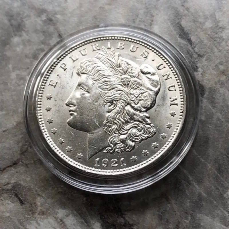 1921 Morgan Silver Dollar, Ungraded Uncirculated US Collectible Coin (Mint Condition)