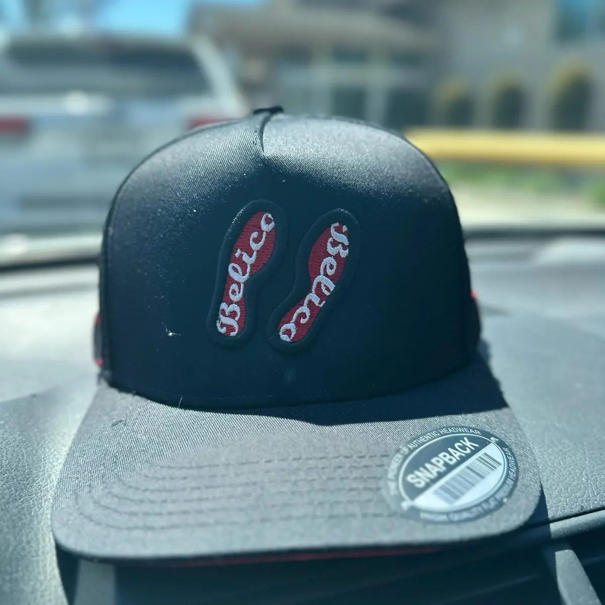 Red bottom belico hat