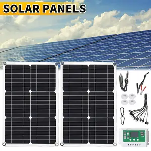 Solar Panel Solar Battery Charger 20W 12V Solar Panel Kit +MPPT Charge Controller,Suitable for Automotice,Motorcycle,Boat,ATV,Marine,RV,Trailer
