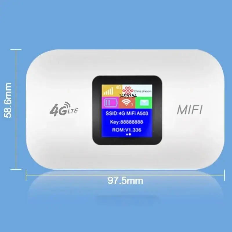 Portable 4G LTE Pocket MiFi Hotspot - 4G LTE Router, 150Mbps Speed, Mini Multi-Device On-the-Go WiFi, SIM Card Slot, 3000mAh Battery, Wireless Repeater for Outdoor Use