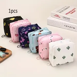 Portable Large Capacity Hygiene Care Storage Bag, Makeup Brush Small Items Organizer, Multi-Layer Leakproof Privacy Protection Pouch, Travel Cosmetic Bag