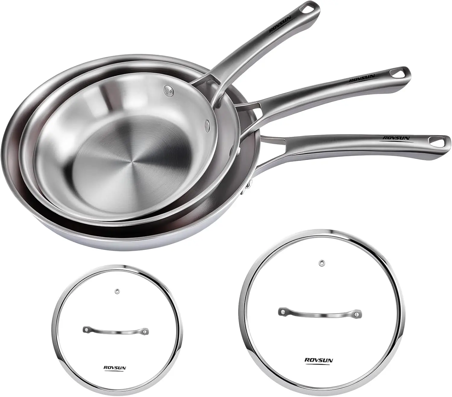5-Pieces Skillet with Lids