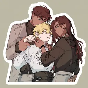 Intense Trio Music Battle Concept Hyuna Luka Hyunwoo Alien Stage Sticker