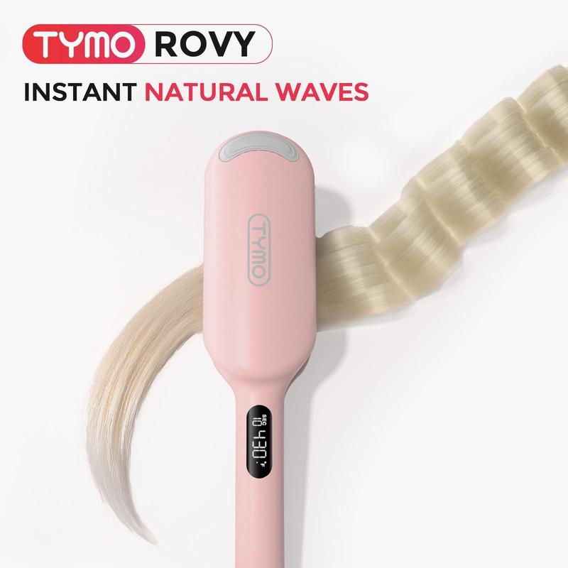 TYMO ROVY Beach Waves Curling Wand, Ionic Deep Waver Hair Curler Tool With Ceramic 3 Barrel For Women, Dual Voltage, Anti-Scald, Easy To Use Crimper Iron Hair Crimper Bed Head Waver Comfort, Hollywood Waves,Styling Kit,Negative Ion