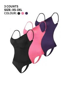 Women's Solid Color High Compression Shapewear Bodysuit, Tummy Control Butt Lifting Shaper, Women's Shapewear for Daily Wear