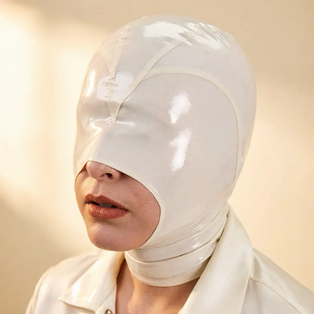 Custom Handmade Nature Latex Face Mask / Hood Black