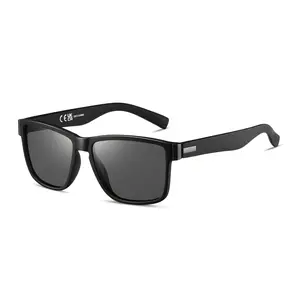 Kimorn Polarized Sunglasses for Men and Women UV Protection Rectangular Sun Glasses with Stylish Black Frame