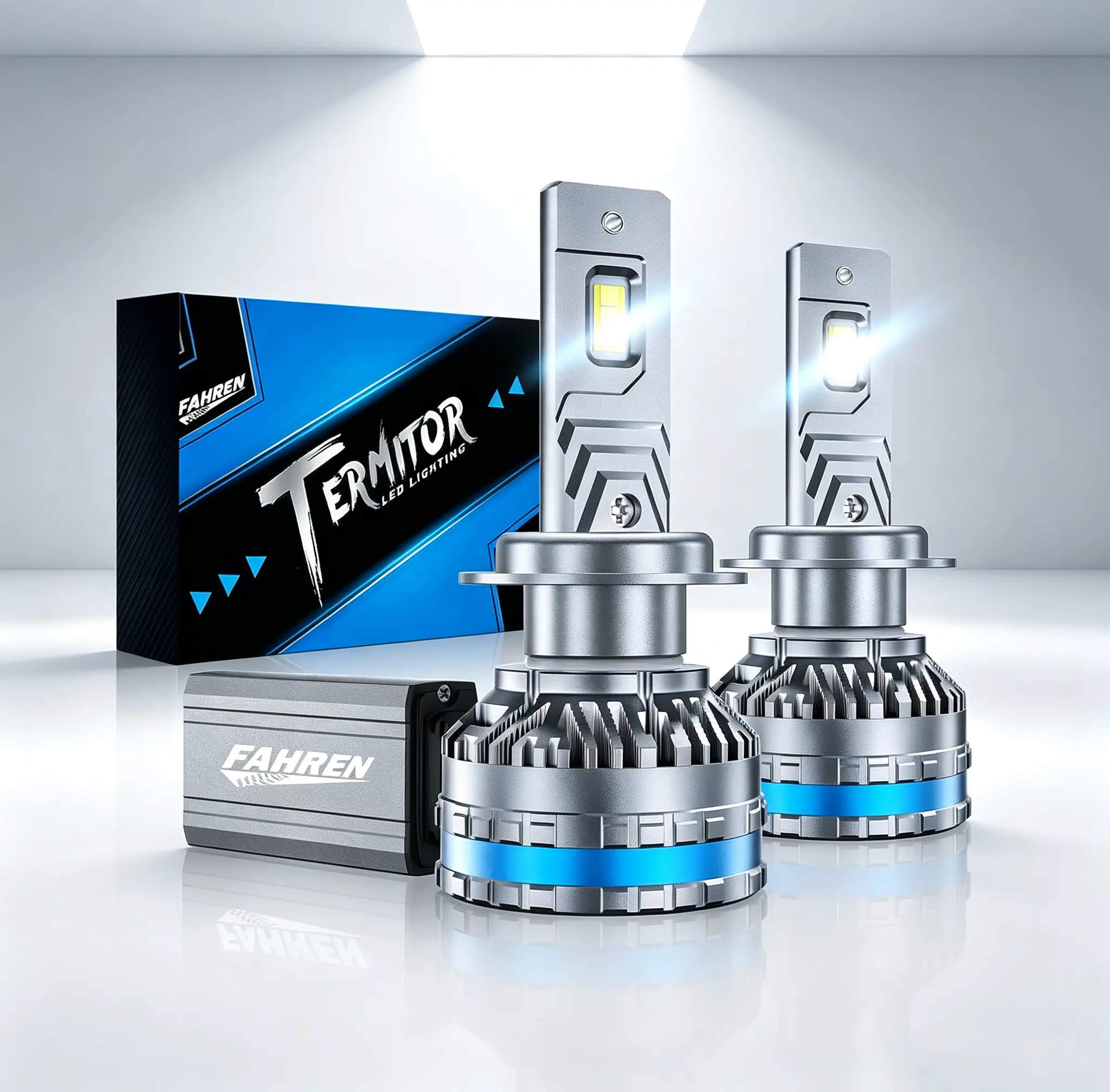 FAHREN 2‑Pack H7 Upgraded LED Fog Bulbs,120W 70000LM, Plug and Play, Suitable for Cars and Trucks
