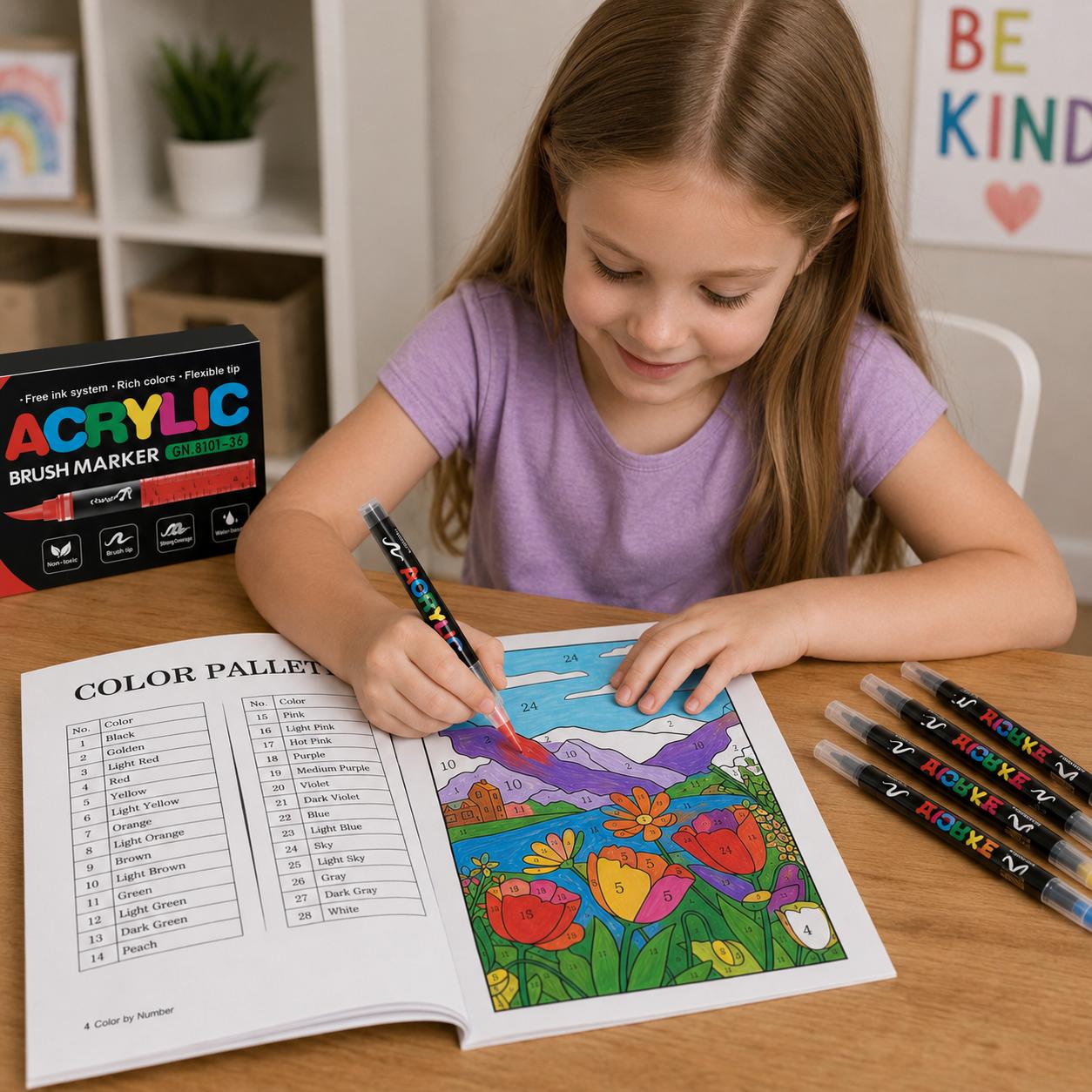 Adult Coloring Gift Book - 75 Vibrant Stress Relief Pages (Flowers, Animals, Landscapes, Mandalas) - Mindfulness Artistic Paper Activity Book for Arts & Crafts Hobbies