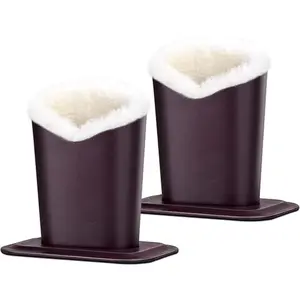 2-Pack Plush Lined Eyeglasses Holder Stand | Protective Glasses Display Case for Desk or Nightstand | Soft Lined Eyewear Organizer