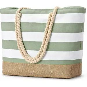 Beach Bags for Women Large Canvas Beach Tote Bag Beach Bags Waterproof Sandproof Swim Pool Bag Travel Essentials