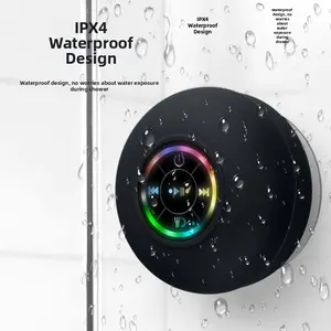 Waterproof Bluetooth ShowerSpeaker with LED Lights,|PX4 Portable MiniSpeaker for Bathroom, Beach, Girlfriend GiftTraveland Home Environments-USBRechargeable,Boyfriend Gift Provides Hands.Free Audio for Smartphones and Tablets