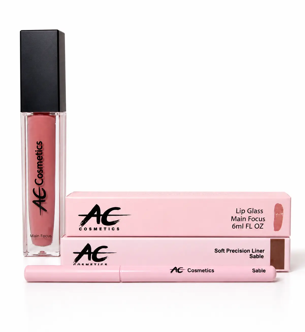 AC Cosmetics The Perfect Pair Lip Liner & Gloss Set for Defined & Glossy Lips High-Shine Non-Sticky Finish Easy Everyday Glam Look