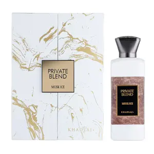 Khadlaj Private Blend Musk Ice for Unisex Extrait de Parfum Spray, 3.4 Ounce