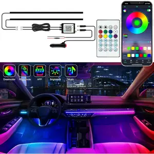 Interior  LED Strip Lights,  LED Lights for  with Dynamic Dreamcolor Chasing, Ambient Lighting Kits  Sync  APP and RF Remote Control (2 * 29.5'')
