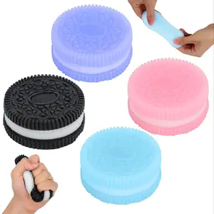 4 Counts Squishy Fidget Toys, Cute Cookie Sensory Toys for Kids with Autism, Stress Relief Fidgets for Adults, Party Favor Gift, Stress Relief Fidgeting